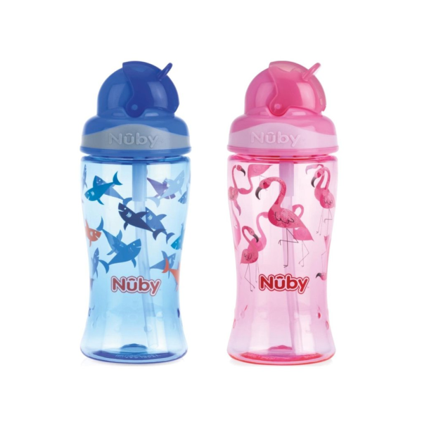 Nuby Copo Tritan Flip Palha 360ml Mix 36+ NV0414022