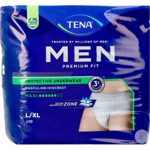 TENA Men Premium Fit Protective Underwear - Large/Extra Large - 3 Packs of 8
