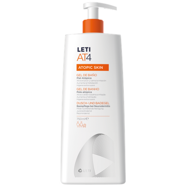 LetiAT4 Gel Banho Pele Atópica 750ml