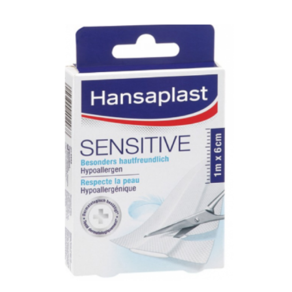 Hansaplast Banda Sensitive 1 m x 6 cm
