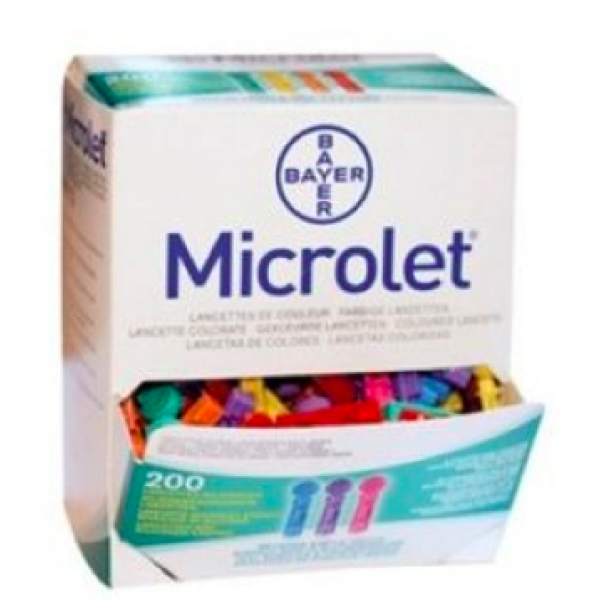 Ascensia/Microlet Lancetas Coloridas X200
