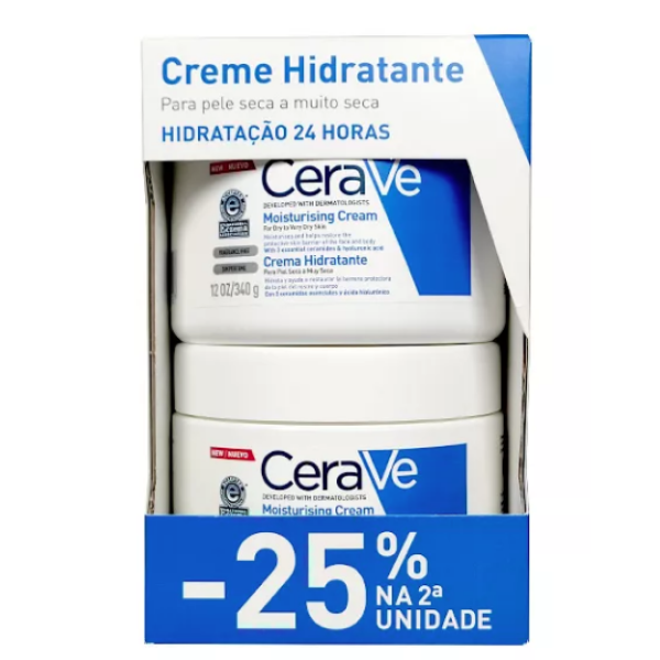 CeraVe Moisturising Cream - Creme Hidratante 340G X2 - 25% 2ª Unidade