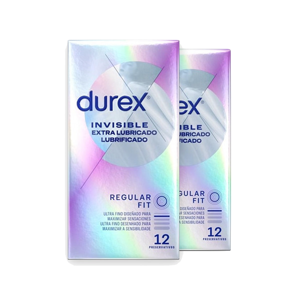 Durex Invisible Extra Lubrificado Preservativos X12 Duo